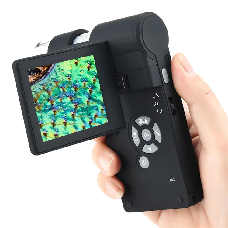 500X digital microscope 3-inch large screen computer side measurement element connected to computer digital zoom