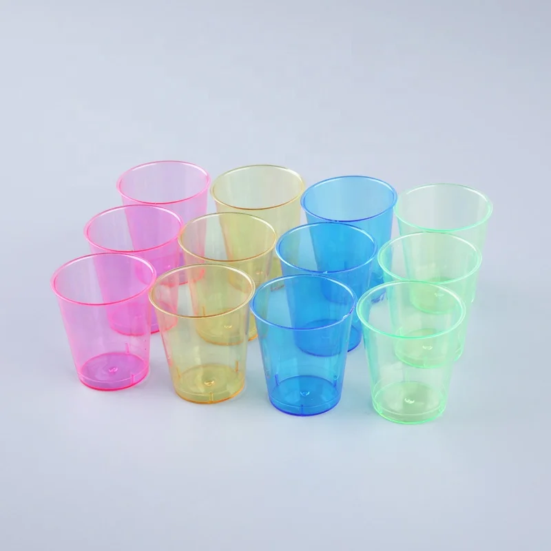  Stemless прозрачный 2cl красочная коробка чашки чая пластиковый пакет питьевой Вино Кубок очки для