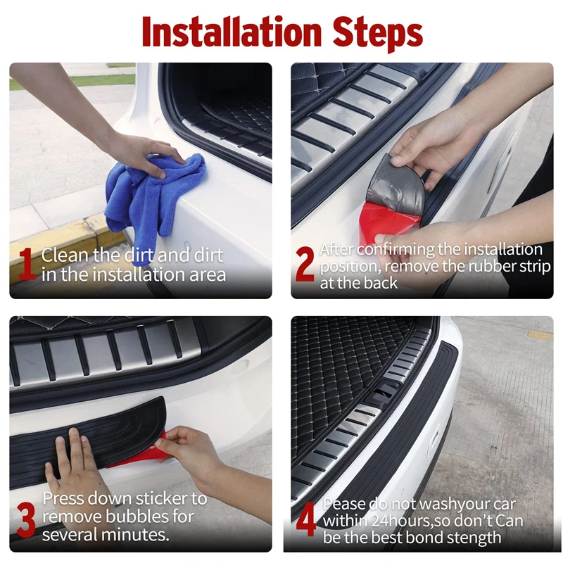 Car SUV Trunk Universal Collision Avoidance Rubber Anti-Scratch Car Rear Bumper Protector