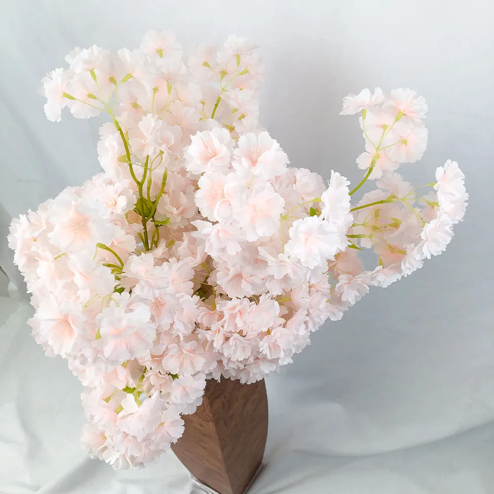 New Style Artificial Cherry Blossom Silk Sakura Wedding Centerpieces Branch Decoration Flowers