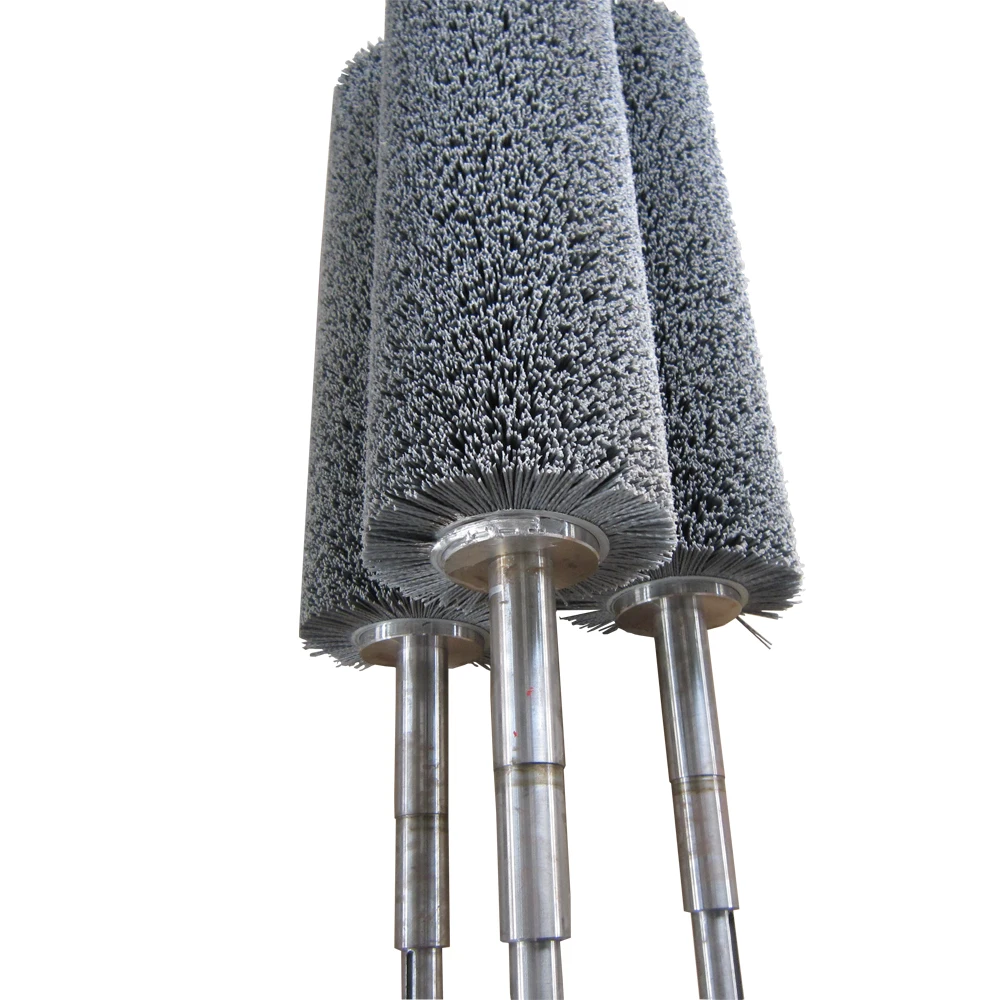 Dupont bristle Nylon Abrasive Roller Brushes For wood polishing