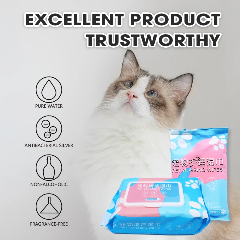 pet cleaning wipes clean ear, face, body and paw of dogs gentle remove dirt eco friendly