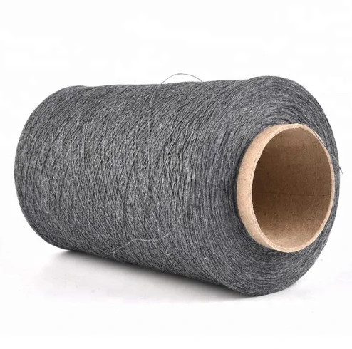 Dark Color Technics Braided Knitting Sock Recycled Cotton Yarn