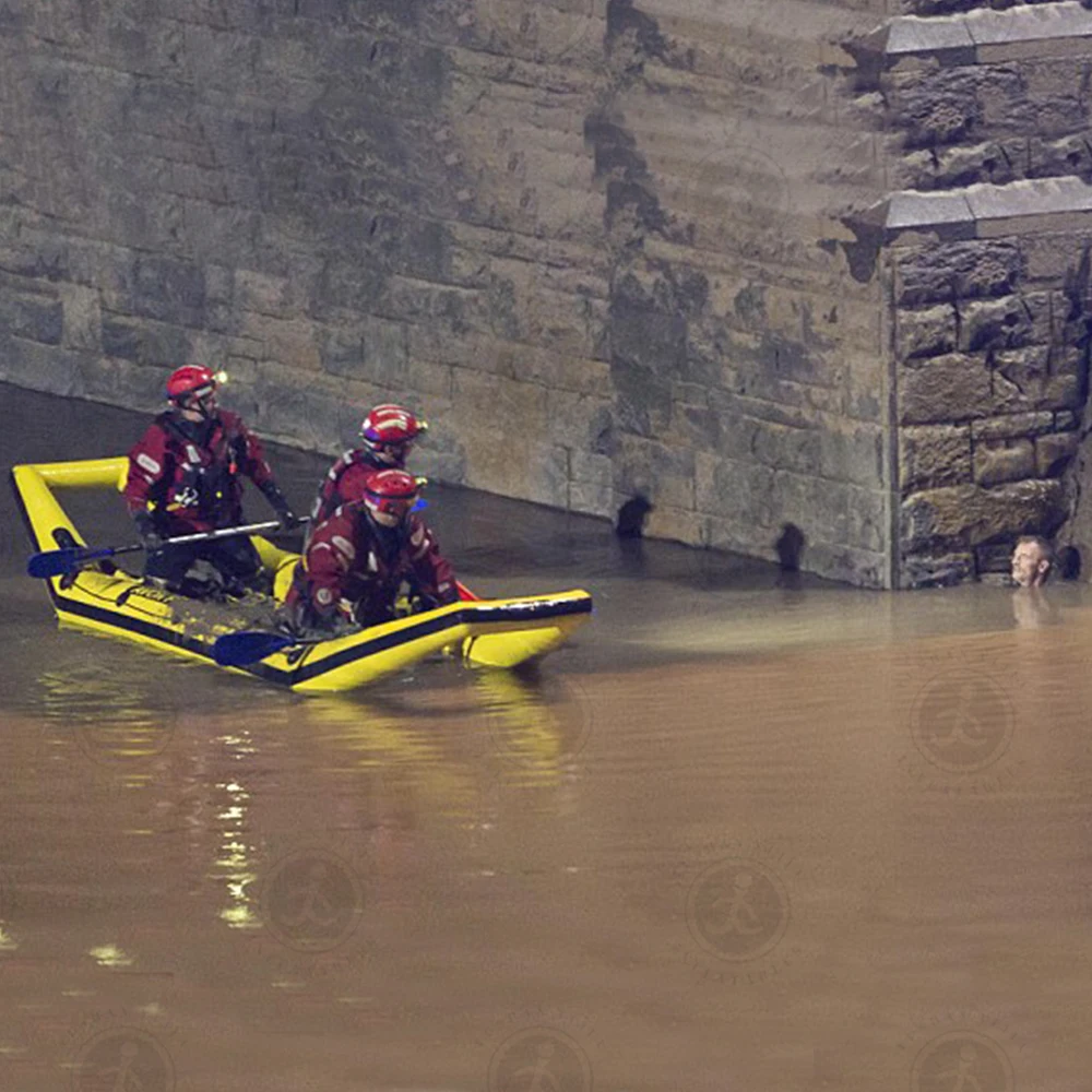 Factory priceEmergency  Rapid Deployment Craft Inflatable Swiftwater Snow,Ice And Mud Rescue Sled Raft Boat With Paddle for Sale