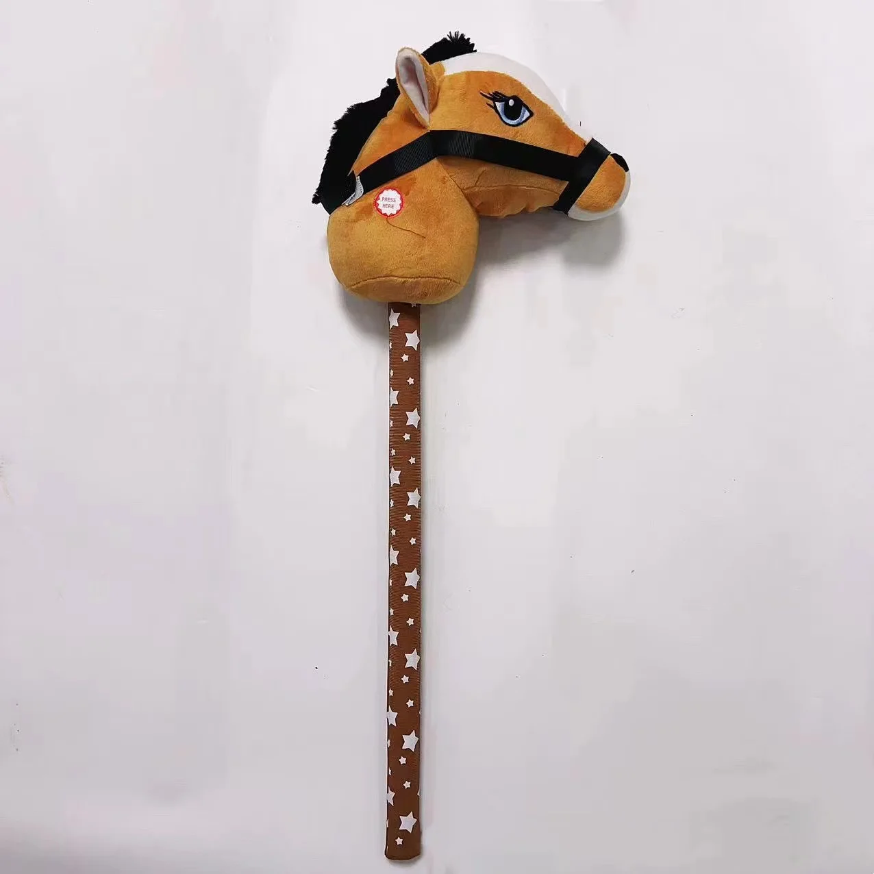 New Unicorn Hobby Horse Stick Head Riding Plush Toy Horse Riding Stick With Horse Sounds