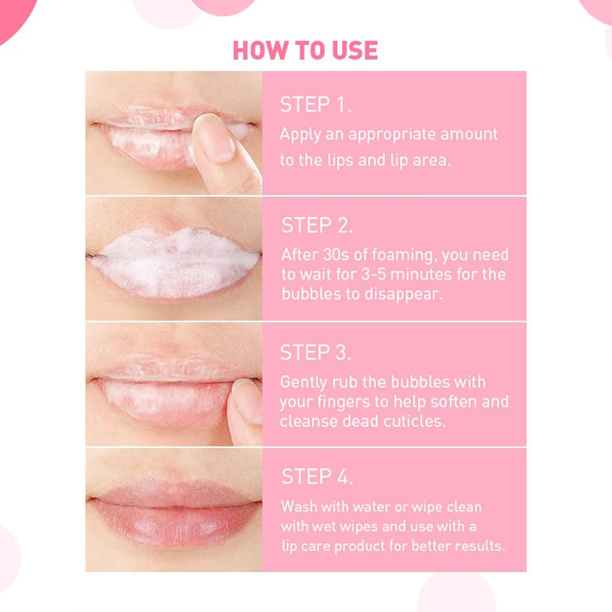 Wholesale Lip Care Vegan Repairing Lightening Smoothing Pink Lip Cream Remove Dead Skin Bubble Exfoliating Lip Scrub