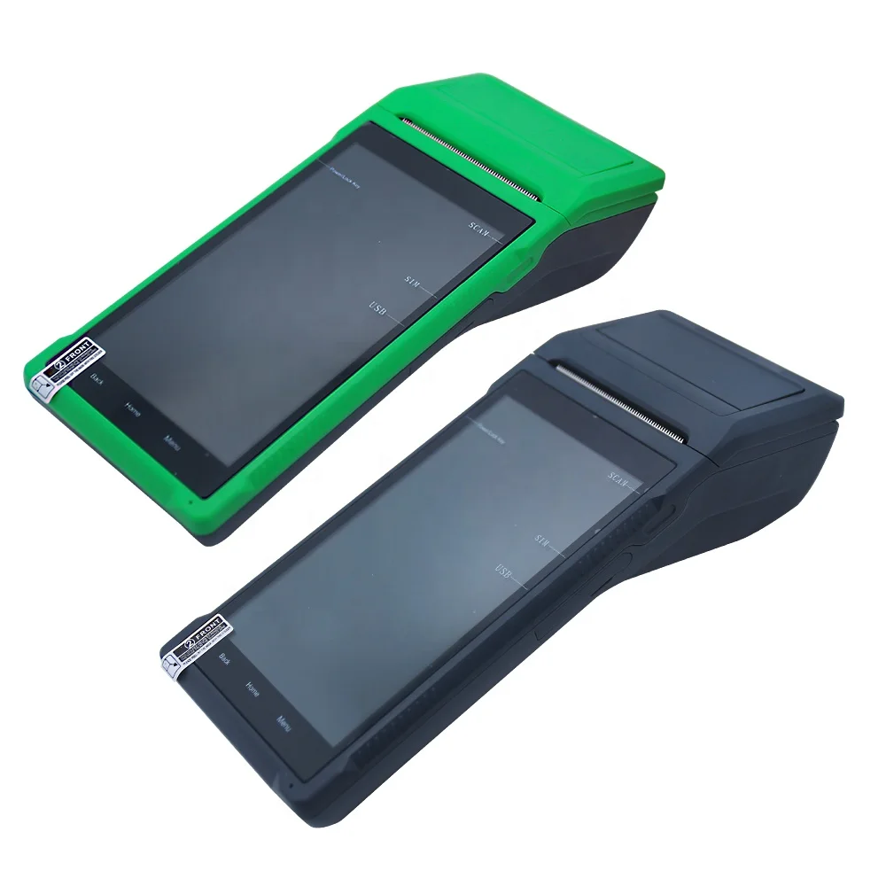 IP65 Водонепроницаемый сенсорный смарт pos-терминал NFC 4G android Мобильный pos 2G RAM 16G ROM с принтером