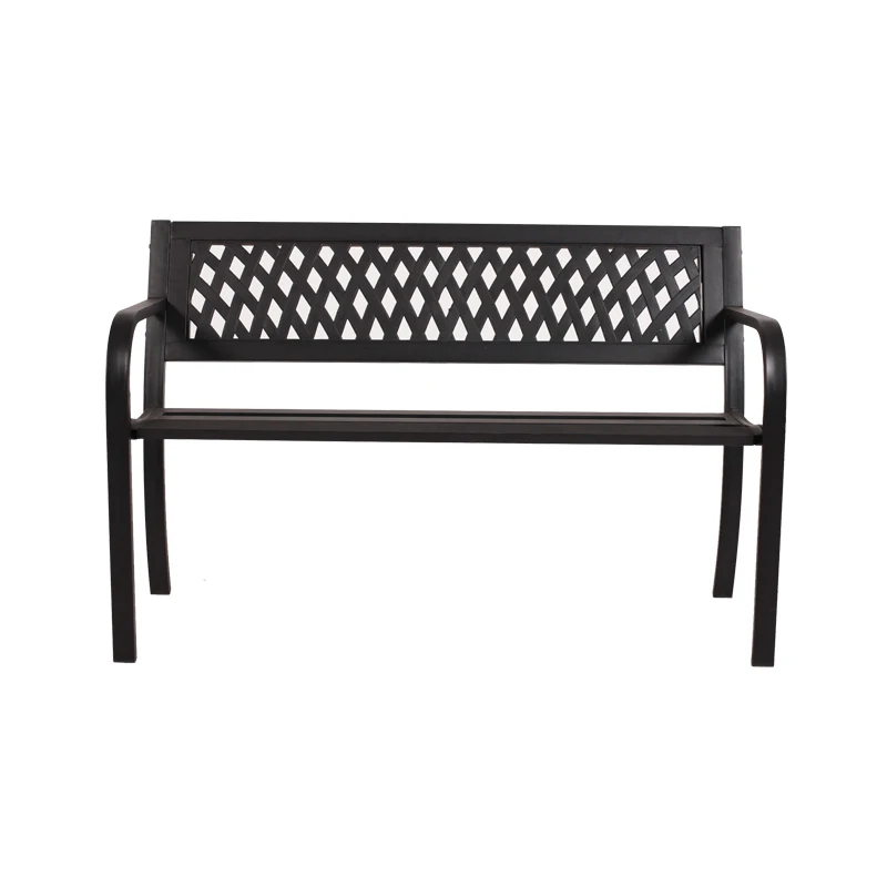 Outdoor Furniture Garden Beaches Park Mental Double Seat Bench Patio Beaches