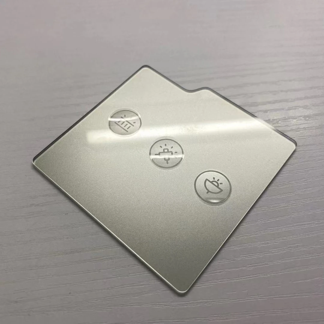 3mm Custom Screen Printing Wall Touch Switch Tempered Glass Panel