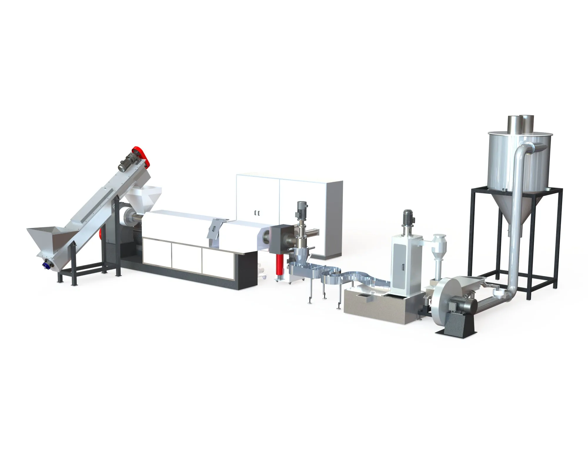 Remate EPS XPS foam flakes extruder machine recycling line