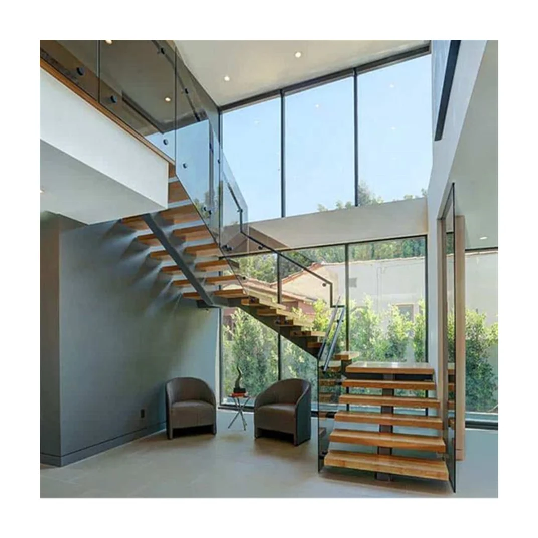 CBMmart Luxury Villa Simple Solid Wood Internal Staircase Designs