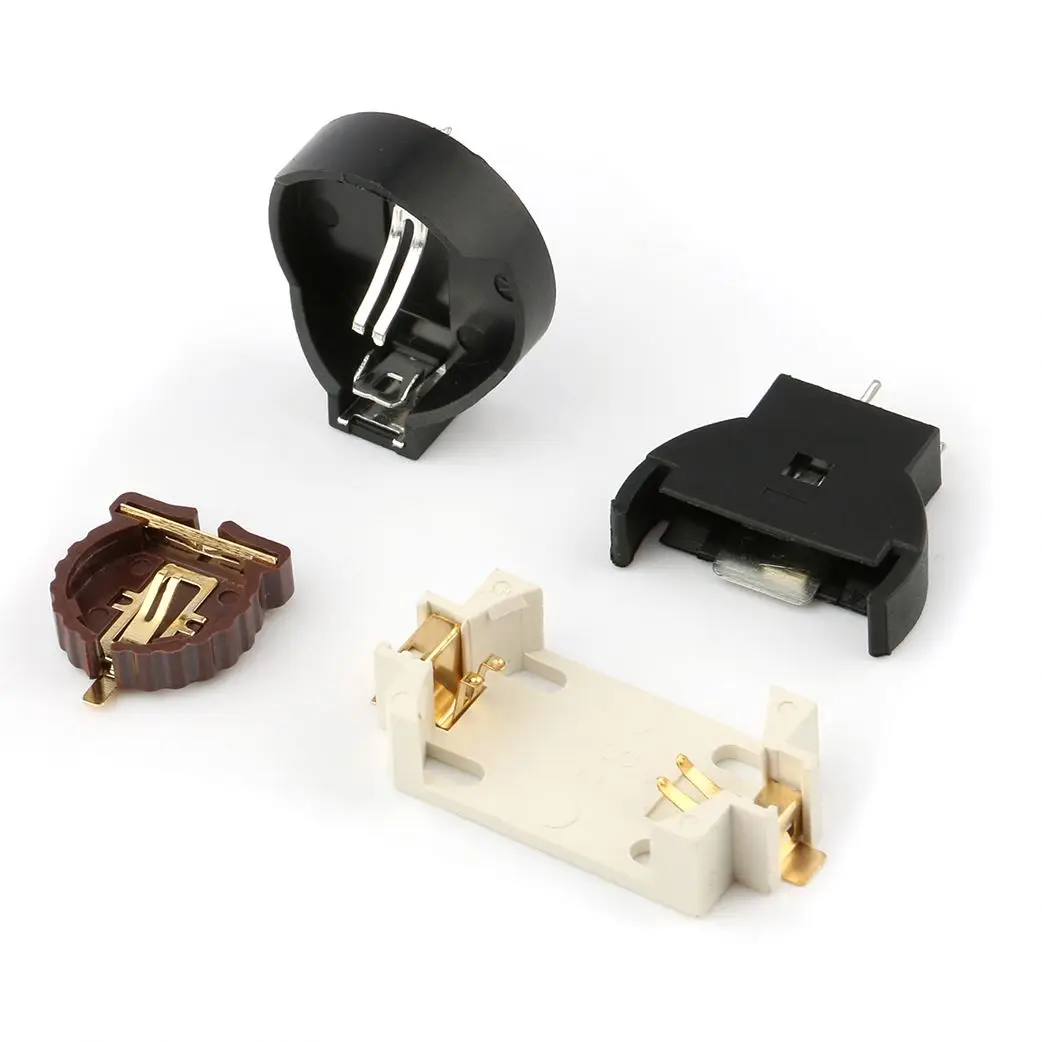 custom made battery battery holder plastic cr1220 button smt holder cr2450 cr2032 cr2477 lithium battery holder