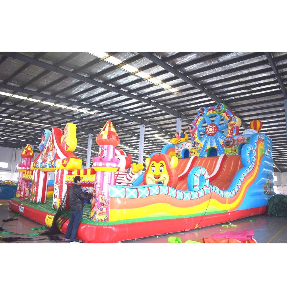Outdoor Inflatable Bounce House Slide Inflatable Crazy Ferris Wheel Castle Slide