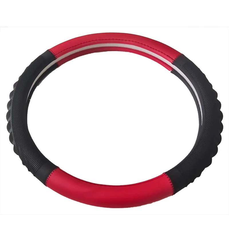 Universal Colorful PVC Car Steering Wheel Cover Anti-skid Durable 15 Inch