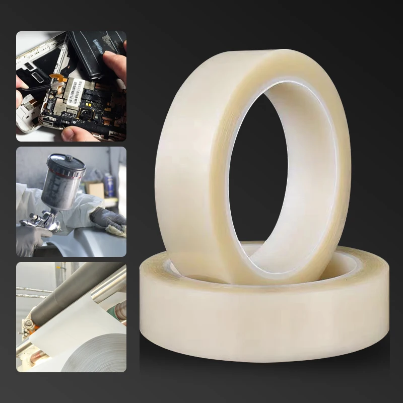 850 Polyester Film High-Temperature Resistant Strong Transparent PET Masking Tape Acrylic Adhesive Pressure Sensitive Protection