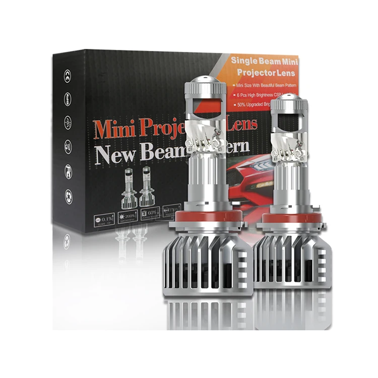 P3 h4 h7 H11 оптом мини-проектор линзы Противотуманные фары 6500K автомобильное освещение 60 Вт светодиодная фара дальнего света лазерная фара