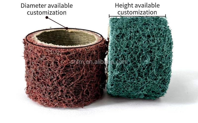 Surface Conditioning/Non-Woven Abrasive Spiral Band Customizable Size Diameter from 1/2in to 3inch Polishing Deburring Finishing