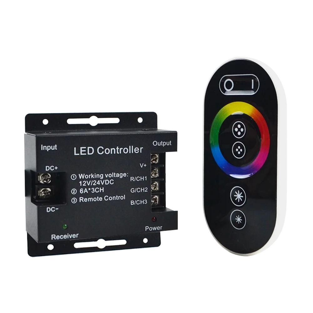 LED Strip RF RGB Remote Controller 6 Keys Touch Remote DC12-24V wireless smart light Dimmer  Strip  Controller