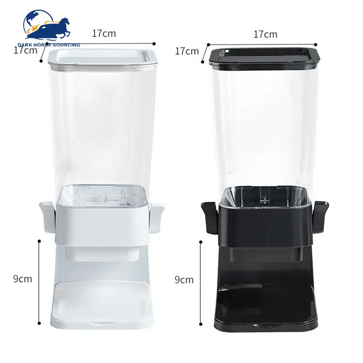 5.5L Large Capacity Square Countertop Cereal Containers Storage Dispenser For Pantry Dry Food Snack Nuts Granola Dispenser