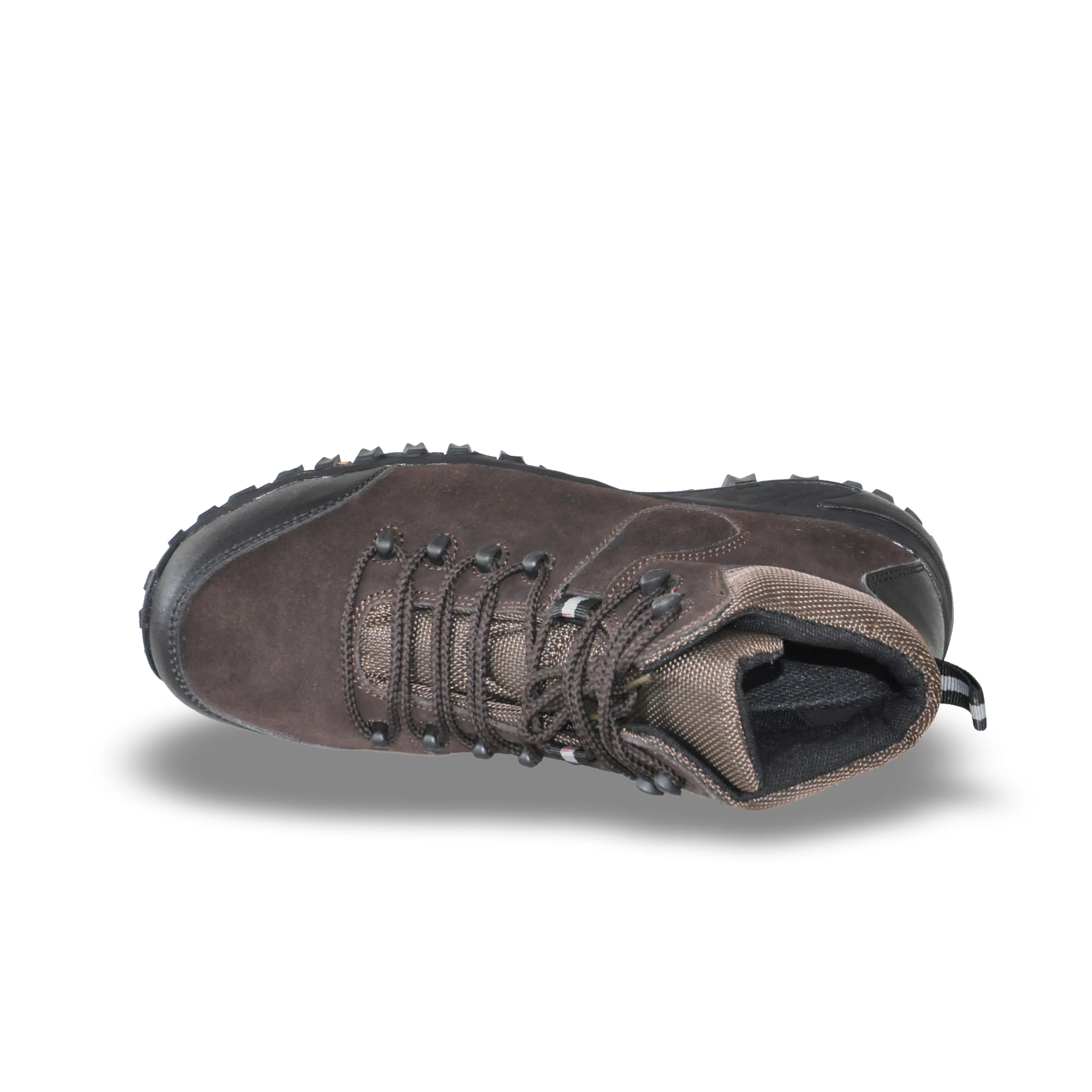 Mountaineering Suede Leather Safety Shoes Construction Work Shoes With Steel Toe Lightweight Comfortable Mid Cut