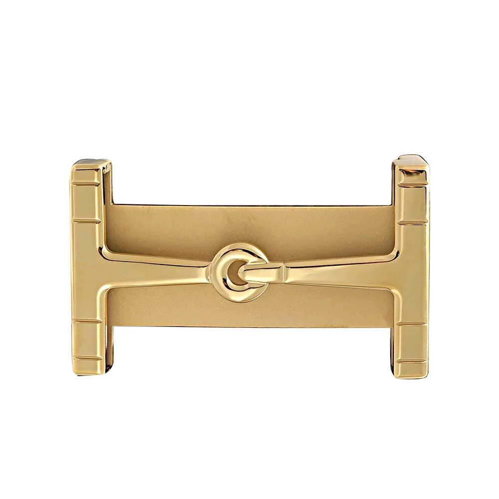 Letter H stainless steel Buckle Men Leather Belt