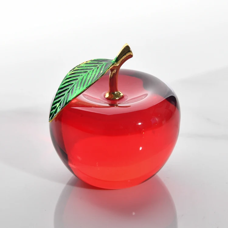 Custom Modern Clear Wholesale Eco-Friendly Multiple Sizes 60mm Glass And Crystal Apple