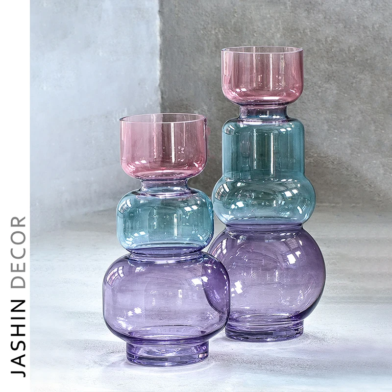 Tabletop Decoration Wholesale Nordic Home Wedding Creative Unique Decorative Clear Flower Bottle Glass Vase