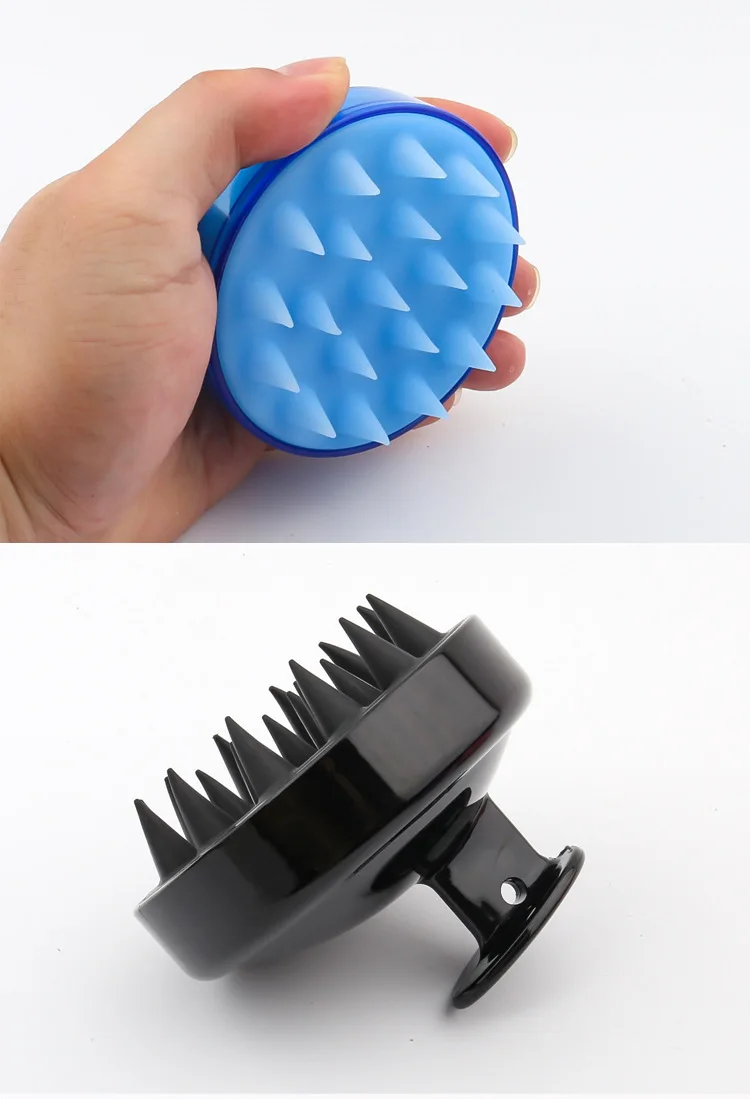 Silicone Shampoo Brush Head Scalp Brushes Massage Comb Hair Root Itching Clean The Scalp Thoroughly Body Massage Bath Brush