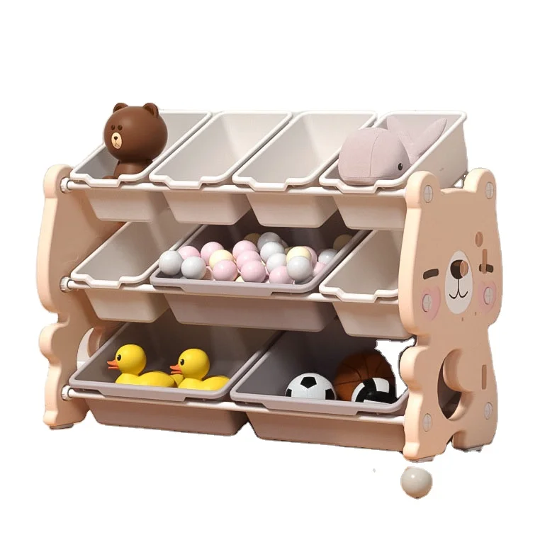 High Quality Modern Manufacturer storage cabinet cupboard children kids toy organizer shelf storage rack with storage bins