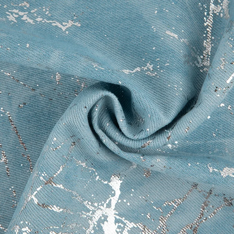 Hot Selling New Design Tie Dye Silver-Coated Durable No Wash Fashion Denim Fabric for Jackets Dresses Pants Shirts Eco-Friendly