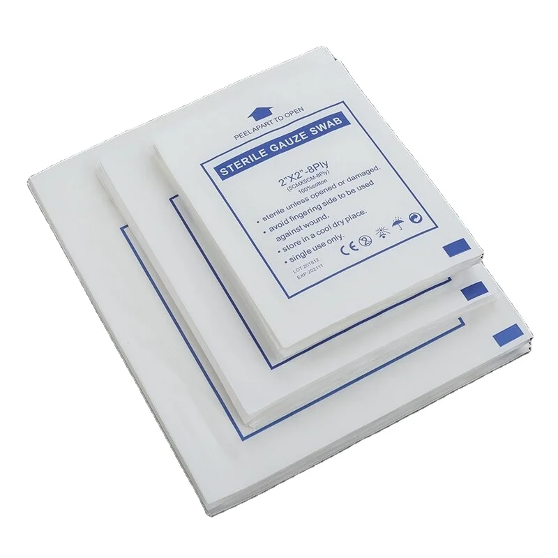 New 10pcs/lot Gauze Pad 100% Cotton First Aid Waterproof Wound Dressing Sterile Gauze Pad Wound Care Supplies