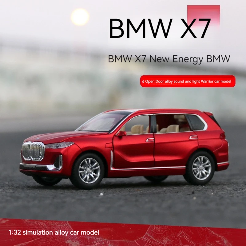 1:32 литая из литого под давлением модель машинок BWM X7 легкосплавный автомобиль с откатом от звука и света украшение металлическая автомобиля игрушки Modelo coche