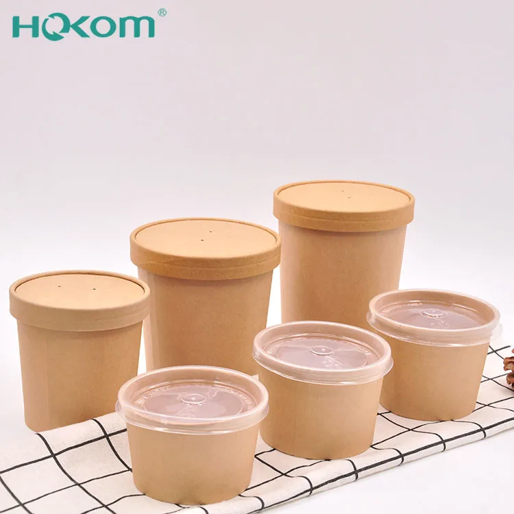 High quality 8/12/16/26/32oz soup container with lid paper bowl disposable bowls for chips
