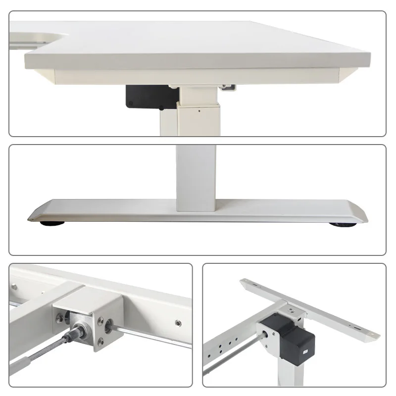 L Shape Height Adjustable Computer Desk Gaming Table for Computer Electronic Desk Home Office Furniture