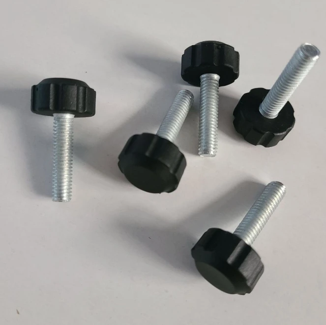 Star Plastic Handle Threaded Knob Screws M12 Torx Head Thumb Screw Stainless Steel Head Diameter 60mm Carton Box Free Modern