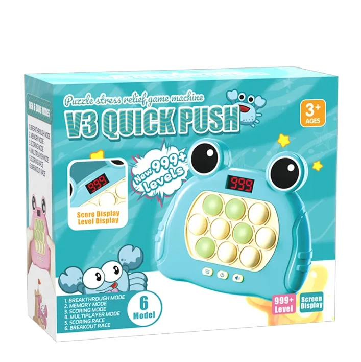 New Fast Push Puzzle Game with Screen Display Quick push Fidget popits Bubble Fidget Sensory Toy memory games for kids Gifts