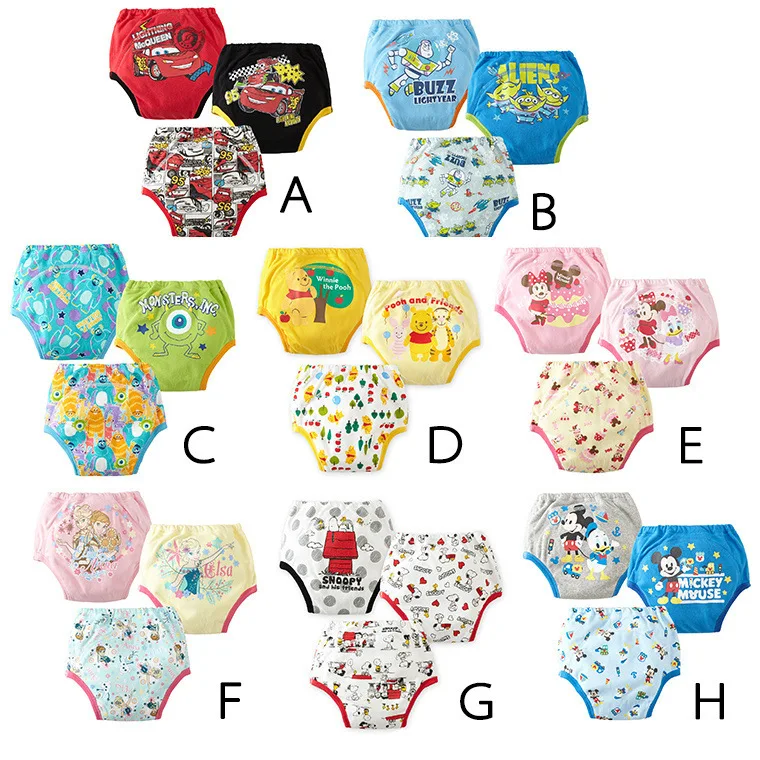 
children Cotton Training Pants Panties / Cute Baby Diapers Reusable Nappies / Cloth Diaper Washable Infants 