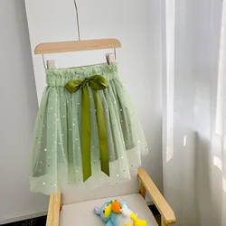 Ivy10045G New Star design baby girls tutu skirt glitter tulle kids mini skirt