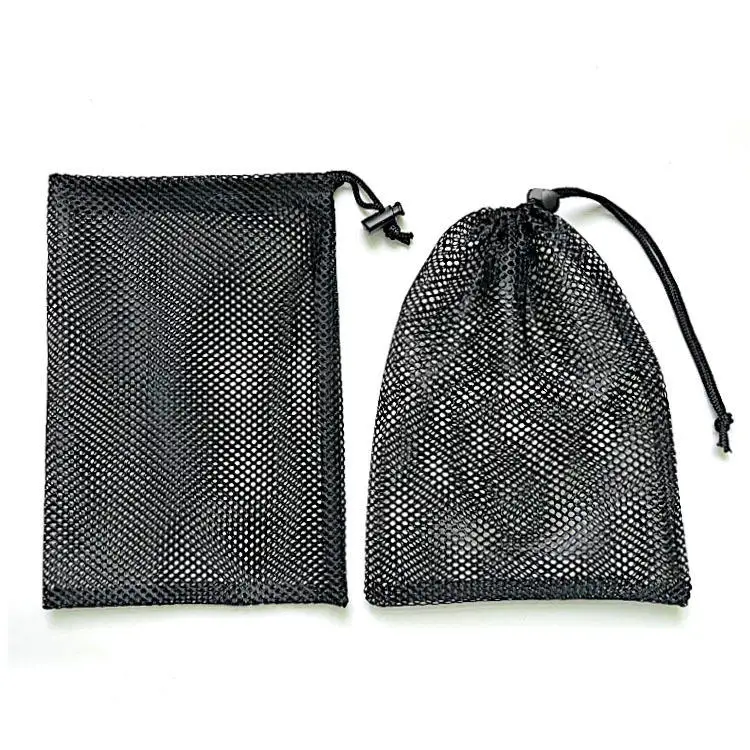 Wholesale Custom Fabric Bag Small Drawstring Nylon Mesh Bag For Gift Net Packing Mesh Bags For Ball Toys