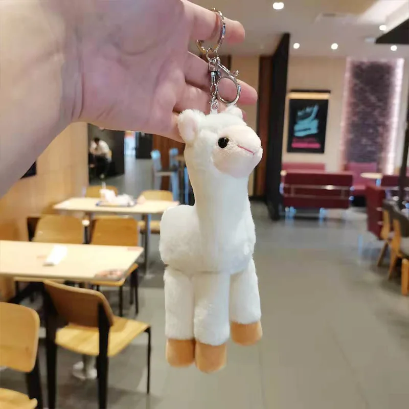 Cute God animal alpaca wool toy doll small mini doll bag hanging ornaments wholesale key chain