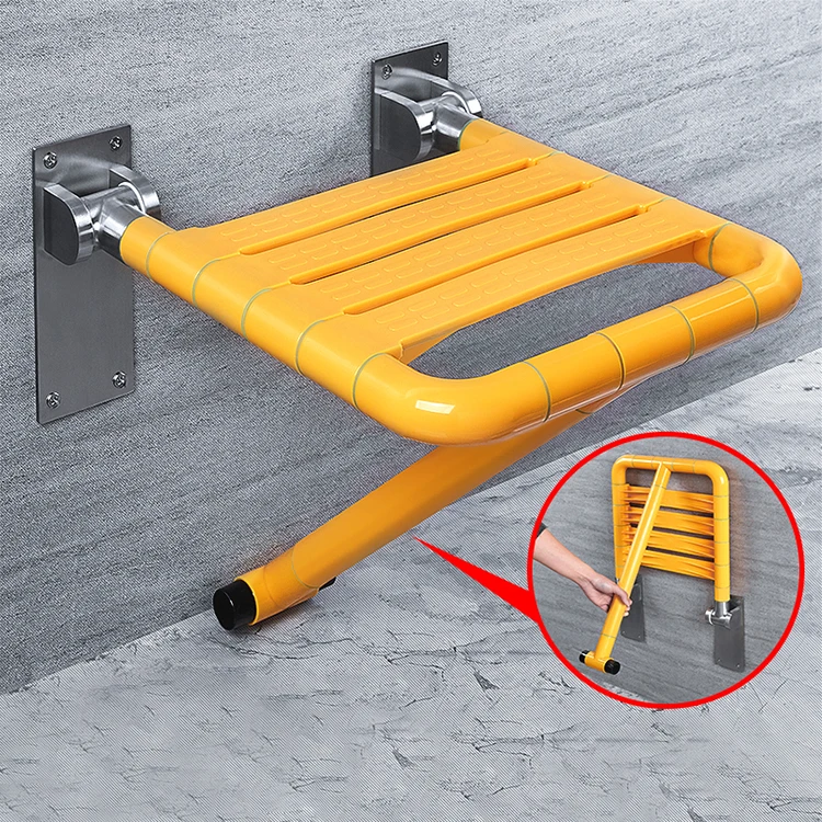 Wall mounted stainless home bathroom bath shower chair safety disabled handicap elderly foldable shower bench seat