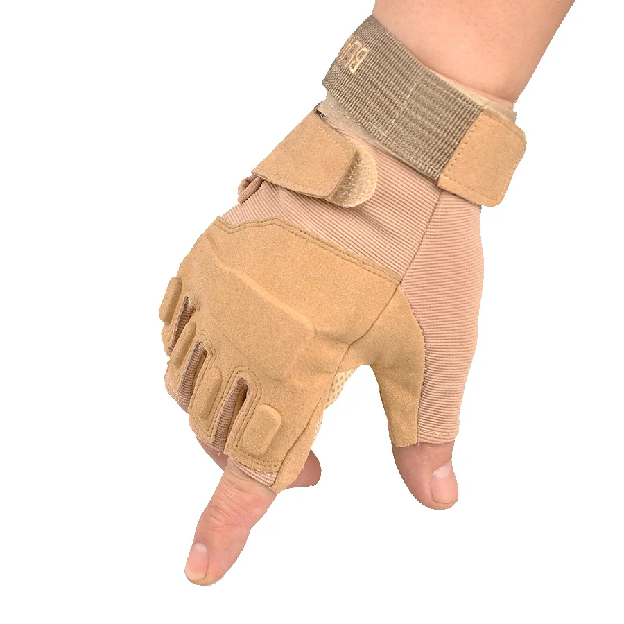 Cheap Price Hard knuckle black half finger motorcycle winter tactical gloves fingerless safety work tactical gloves