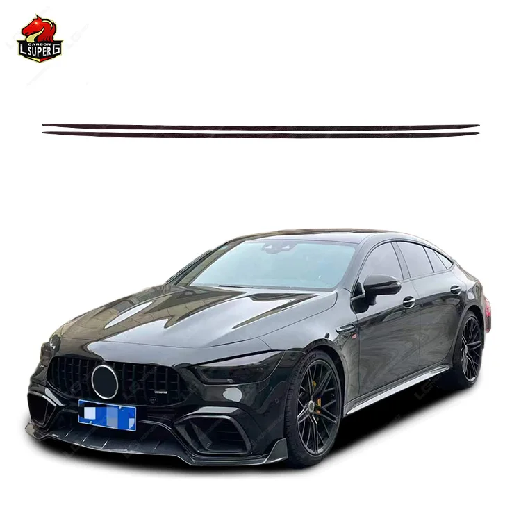B style Real Carbon Fiber Body Kits For Mercedes Benz AMG GT50/GT53/GT63Front Lip Side Skirts