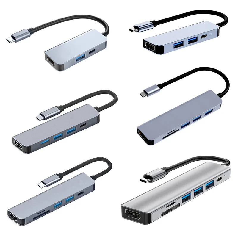 Aluminum Case 11 in 1 USB C Hub High Speed 10Gbps 11 Ports USB 3.0 Docking Station HUB USB-C RJ45 LAN hub 11 in 1