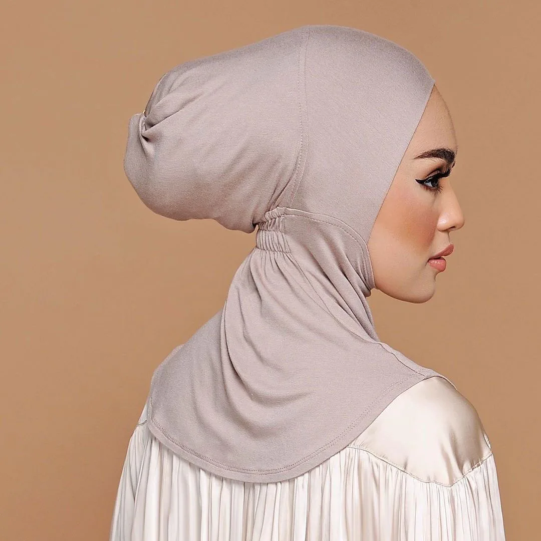 stock 20 colors Under Hat Cap Bone Bonnet cover neck Ninja Inner Hijabs caps Women Muslim Islamic Wrap Headscarf underscarf