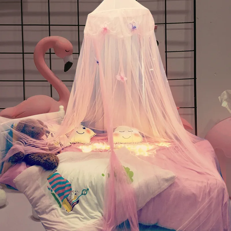 Распродажа, Полиэстеровая Складная купольная сетка от комаров в стиле принцессы для детской кроватки