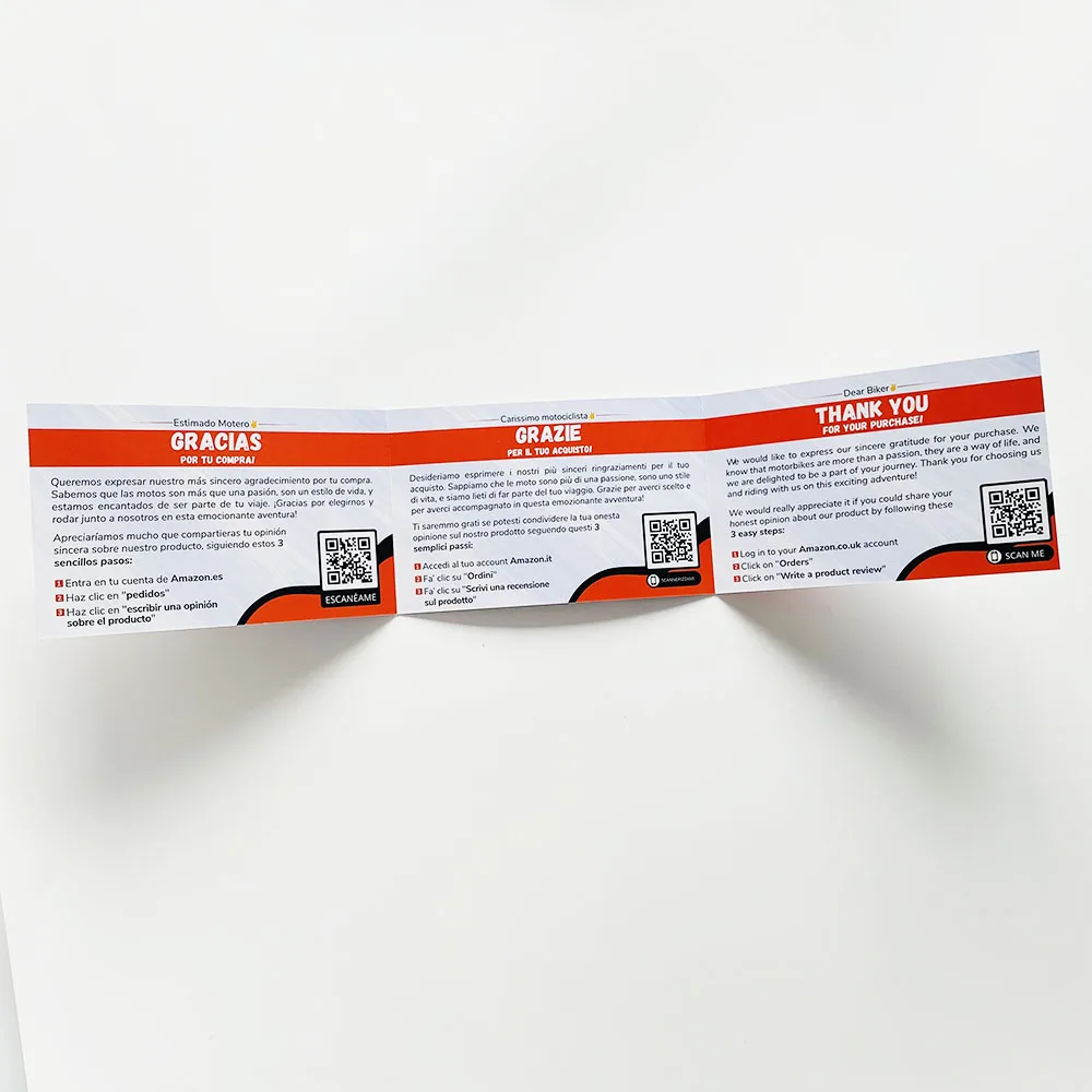 Custom Design Flyers cards  Full Color Printing Folded Cards With UV Spot
