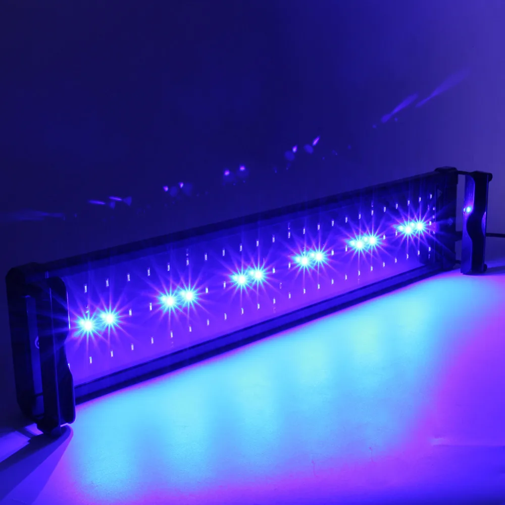 60cm Ultra-thin White and Blue Fish Tank LED Aquarium Plants Light with Extendable Brackets