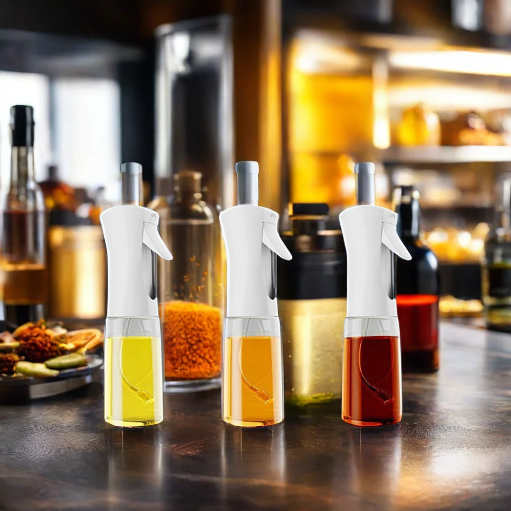 Hot Selling 200ML 300ML Glass Oil Pump Spray Bottles Kitchen Cooking Oil Mist Sprayer Bottle Barbecue Food Olive Oil Sprayer