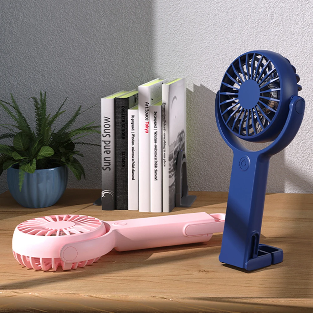 Portable 5 Speed Wind Air Cooling Fan Mini usb Portable mini Personal Pocket Rechargeable Handheld Fan with Hook